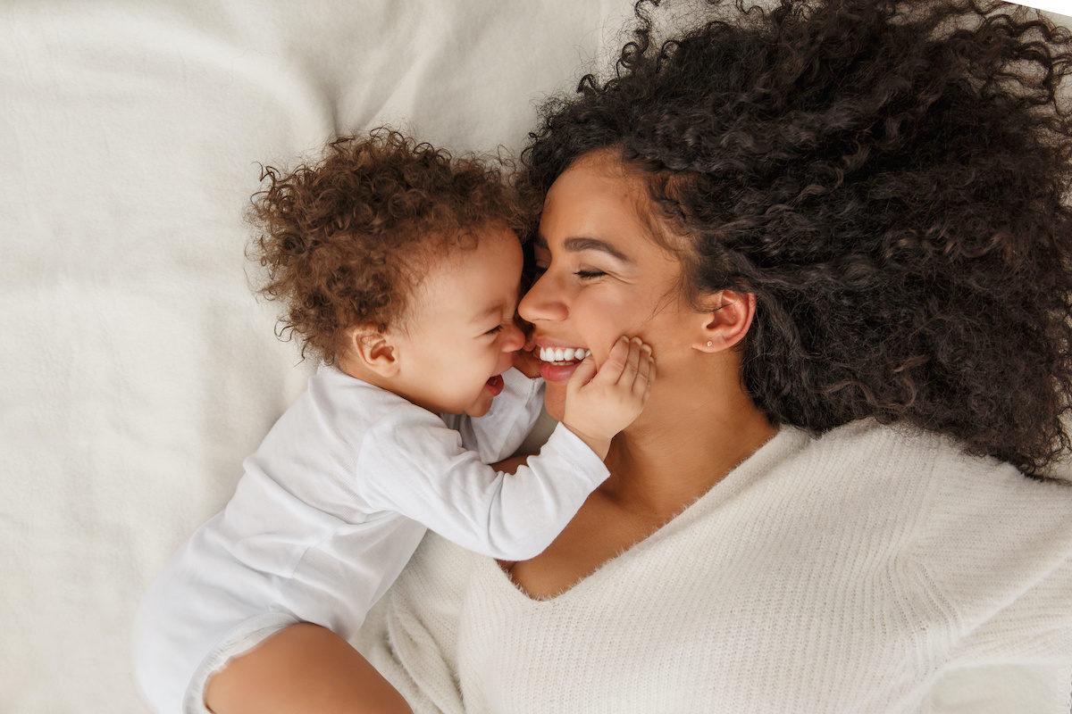 Love of a mother and baby. Family at home. Lifestyle